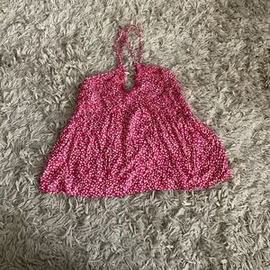 Elegant Pink Polka Dot Camisole